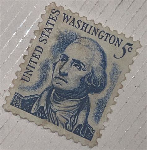 1962-66 5 George Washington Coil Stamp Issue Date November 23, 1962 City New York, New York Quantity Unavailable Printed By Bureau of Engraving and Printing Printing Method Rotary Press Perforations 10 Vertically Color Dark blue gray. . 5 cent george washington stamp